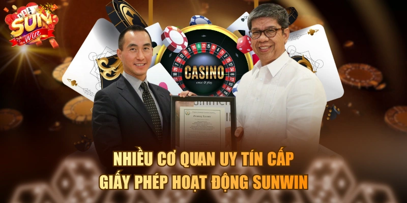 Nhiều cơ quan uy tín cấp giấy phép hoạt động SUNWIN